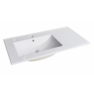 Comforty Тумба-умывальник "Турин-90L" дуб бежевый с раковиной Comforty 9090EL